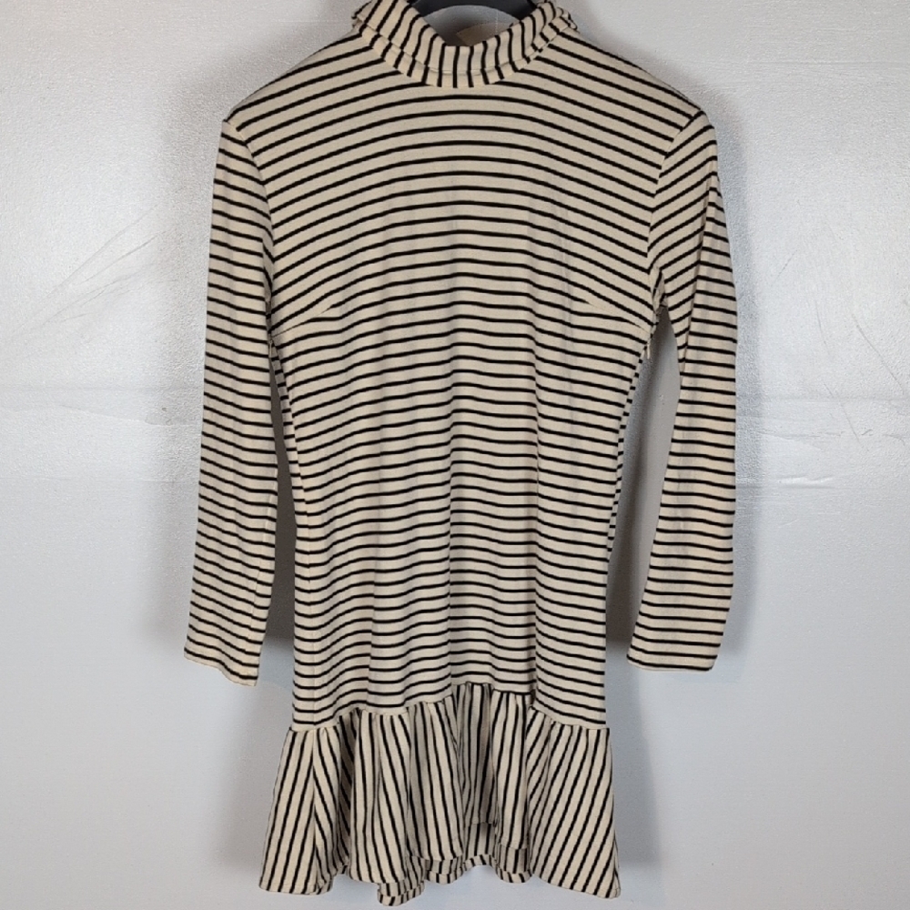 Buru Drop Waist Striped Above-Knee Dress